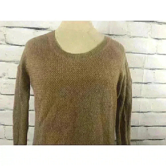 Madewell Chronicle Texture Pullover Sweater Brown Size XS Hi-Lo - Picture 4 of 9